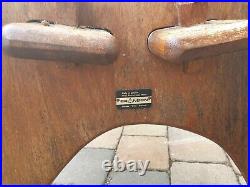 Vintage Branson Burbage 2 x Benches & Table. English, Hardwood, 20th c RARE
