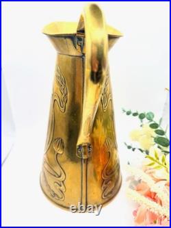 Vintage Brass Art Nouveau Jug / Pitcher Large English Beldray Decorative Vase