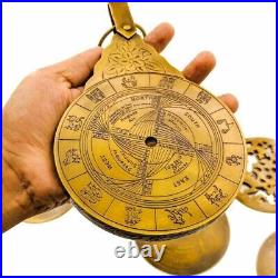 Vintage Brass Astrolabe 8 English Globe Navigation Antique Astrological Maritim