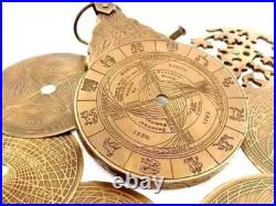 Vintage Brass Astrolabe 8 English Globe Navigation Antique Maritime Astrologica