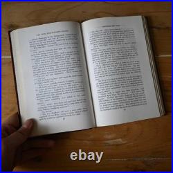 Vintage British Leather Book Antique English Decor Collectible Leatherbound Boo