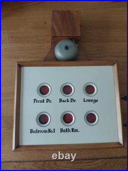 Vintage Butlers Servants Bell Indicator Box 6 Windows