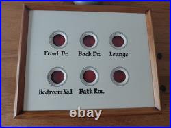 Vintage Butlers Servants Bell Indicator Box 6 Windows