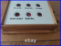 Vintage Butlers Servants Bell Indicator Box 6 Windows