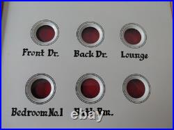 Vintage Butlers Servants Bell Indicator Box 6 Windows