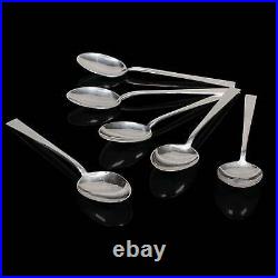 Vintage Cased Tea Set, English Ceramic, Coffee Cans, Silver Spoon, Hallmark 1932