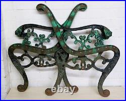 Vintage Cast Iron Bench Ends Lions Head Detail Ends Only Antique For restoration