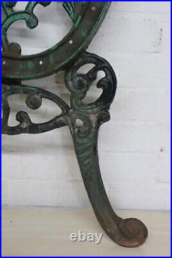 Vintage Cast Iron Bench Ends Lions Head Detail Ends Only Antique For restoration