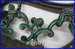 Vintage Cast Iron Bench Ends Lions Head Detail Ends Only Antique For restoration