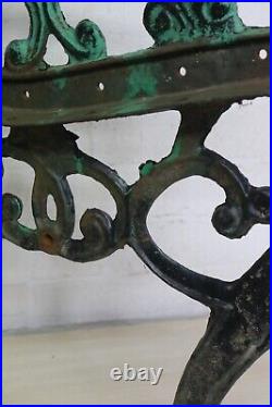 Vintage Cast Iron Bench Ends Lions Head Detail Ends Only Antique For restoration