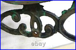 Vintage Cast Iron Bench Ends Lions Head Detail Ends Only Antique For restoration