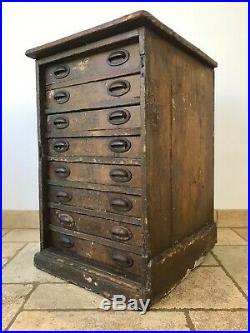Vintage Chest Cabinet Machinists Apothecary Watch Maker Bank Drawers Trains GWR