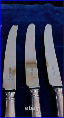 Vintage Cooper Bros Old English Pip Pattern Set 6 Dinner Knives Silver Plated