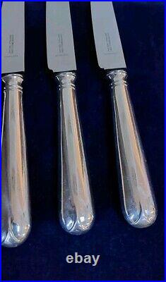 Vintage Cooper Bros Old English Pip Pattern Set 6 Dinner Knives Silver Plated