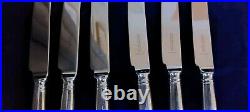 Vintage Cooper Bros Old English Pip Pattern Set 6 Dinner Knives Silver Plated