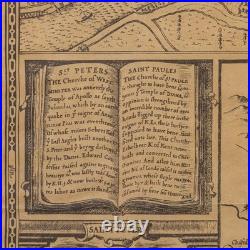 Vintage County Map, Middlesex, English, Framed 16th Century Print, John Norden