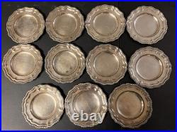 Vintage Crown Silver English Hallmark Silver Over Copper Antique Plate Dishes