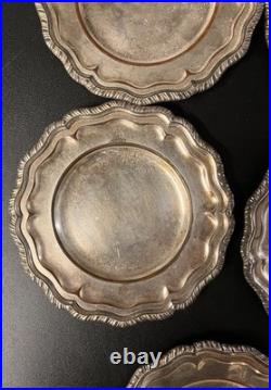 Vintage Crown Silver English Hallmark Silver Over Copper Antique Plate Dishes