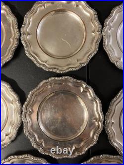 Vintage Crown Silver English Hallmark Silver Over Copper Antique Plate Dishes