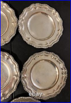 Vintage Crown Silver English Hallmark Silver Over Copper Antique Plate Dishes