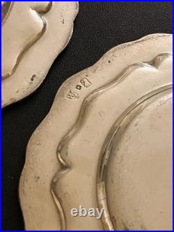 Vintage Crown Silver English Hallmark Silver Over Copper Antique Plate Dishes