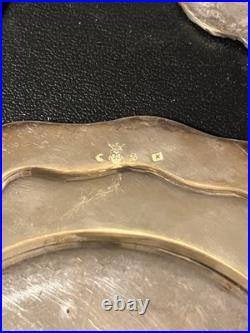 Vintage Crown Silver English Hallmark Silver Over Copper Antique Plate Dishes