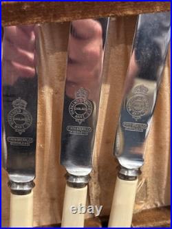 Vintage Cutlery Canteen 47 piece silver plated Old English Sheffield VGC