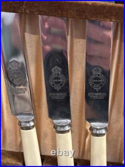 Vintage Cutlery Canteen 47 piece silver plated Old English Sheffield VGC
