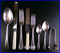 Vintage Cutlery Canteen / Set for 6. Old English pattern. Silver Plated. 1920's