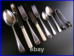 Vintage Cutlery Canteen / Set for 6. Old English pattern. Silver Plated. 1920's