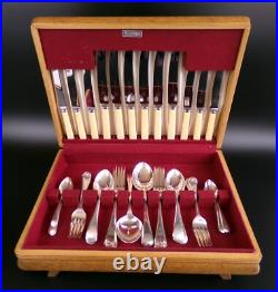 Vintage Cutlery Canteen / Set for 6. Old English pattern. Silver Plated. 1930's