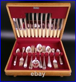 Vintage Cutlery Canteen / Set for 6. Old English pattern. Silver Plated. 1930's