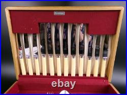 Vintage Cutlery Canteen / Set for 6. Old English pattern. Silver Plated. 1930's