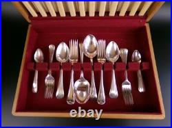 Vintage Cutlery Canteen / Set for 6. Old English pattern. Silver Plated. 1930's