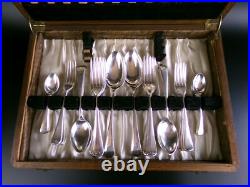 Vintage Cutlery Canteen / Set for 6. Old English pattern. Silver Plated. 1930s