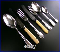 Vintage Cutlery Canteen / Set for 6. Old English pattern. Silver Plated. 1930s