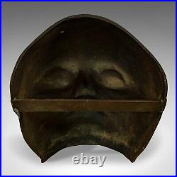 Vintage Death Mask, English, Bronze, Memento Mori, 20th Century, Circa 1960