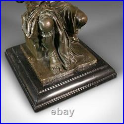 Vintage Decorative Figure of Moses, English, Bronze, Statue, After Michelangelo
