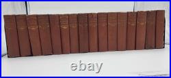Vintage Dickens Book Set Brown Gilt Decorative Library Interior Design