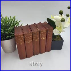 Vintage Dickens Book Set Brown Gilt Decorative Library Interior Design Vintage Dickens Book Set Brown Gilt Decorative Library Interior Design