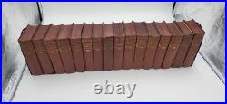 Vintage Dickens Book Set Brown Gilt Decorative Library Interior Design
