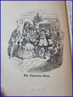 Vintage Dickens Book Set Brown Gilt Decorative Library Interior Design