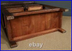 Vintage English 16th Century Style Gothic Oak Pot-Board Cupboard Cabinet c. 1950