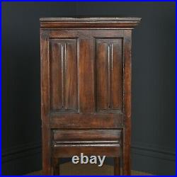 Vintage English 16th Century Style Gothic Oak Pot-Board Cupboard Cabinet c. 1950