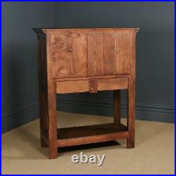 Vintage English 16th Century Style Gothic Oak Pot-Board Cupboard Cabinet c. 1950