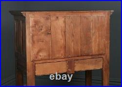 Vintage English 16th Century Style Gothic Oak Pot-Board Cupboard Cabinet c. 1950