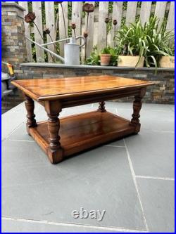 Vintage English 17th Century Style Cherry Wood Coffee Table (Circa 1980)