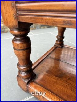 Vintage English 17th Century Style Cherry Wood Coffee Table (Circa 1980)