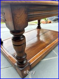 Vintage English 17th Century Style Cherry Wood Coffee Table (Circa 1980)