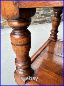 Vintage English 17th Century Style Cherry Wood Coffee Table (Circa 1980)